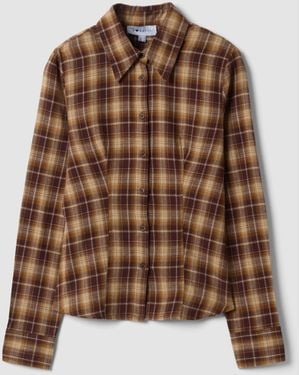 B.ANGEL Camicia A Quadri - Marrone
