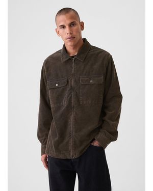 Gap Shacket Full-Zip - Marrone