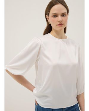 Hybrid Maglia Bianca A Maniche Lunghe Con Maniche Ampie, Donna, Taglia - Neutro
