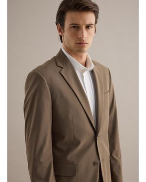 Piombo Tech Blazer Slim Fit, Uomo, Taglia - Marrone