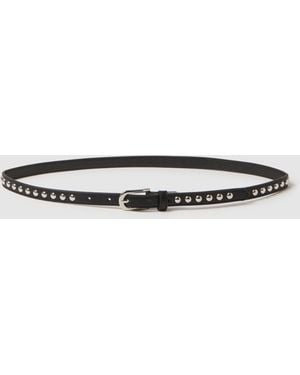 OVS Cintura Nera Con Borchie Argentate, Donna, Taglia - Bianco