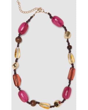 OVS Collana Con Perline Decorative, Donna, Taglia - Rosa