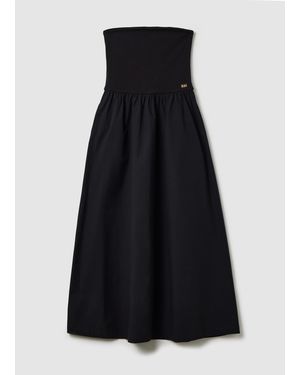 OVS Vestito Lungo Con Top A Fascia, Donna, Taglia - Nero