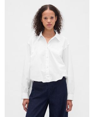 Gap Camicia azzurra in cotone a righe - Bianco