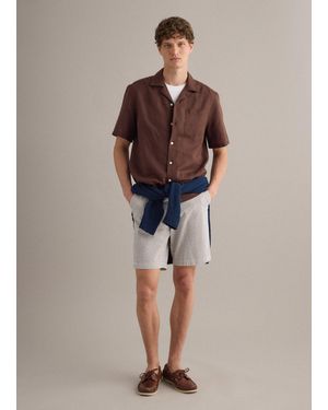 Piombo Shorts A Righe - Grigio