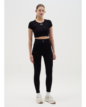 J EVERLAST DONNA Leggings Stretch Con Patch, Donna, Taglia - Nero