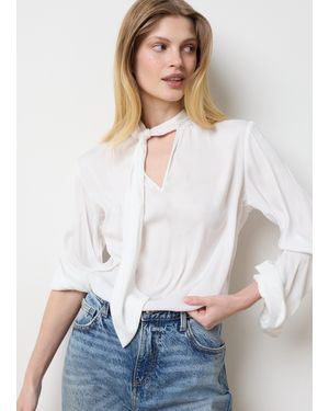 OVS Blusa Bianca Con Fiocco, Donna, Taglia - Bianco