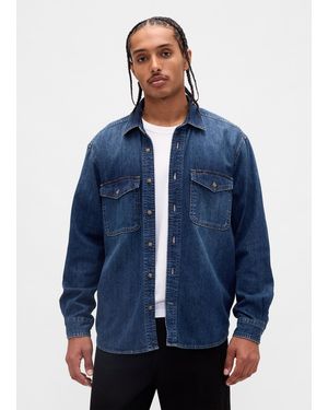 Gap Camicia in denim a maniche lunghe - Blu