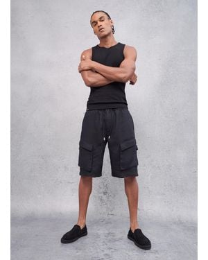 Utopia 100% Linen Cargo Shorts, Uomo, Taglia - Grigio