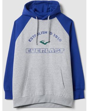 Everlast Felpa Hoodie Melange - Blu