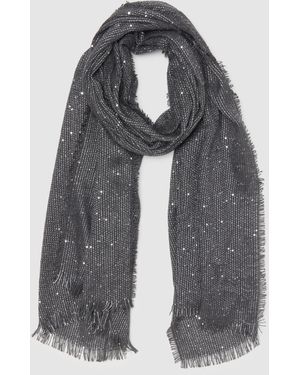 Pier One UNISEX - Sciarpa - grey/black/grigio