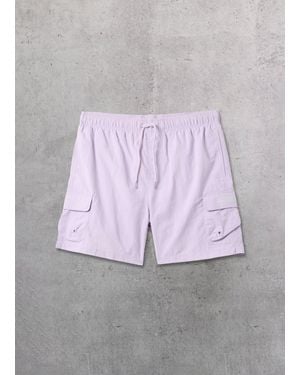 Utopia Cargo Swim Shorts Pastel Lilac, Uomo, Taglia - Grigio