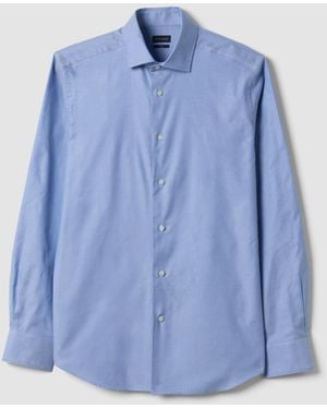 Piombo Camicia Oxford Azzurra - Blu