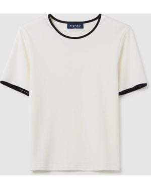 Piombo T-Shirt Bianca Regular Fit, Donna, Taglia - Bianco
