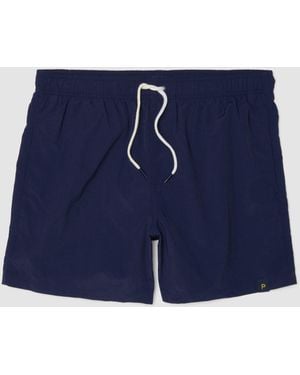 Piombo Boxer Da Mare Con Vita Elasticizzata E Coulisse, Uomo, Taglia - Blu
