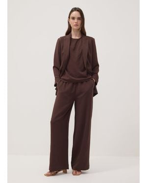 OVS Pantaloni Marroni Wide Leg Con Vita Elasticizzata, Donna, Taglia - Marrone