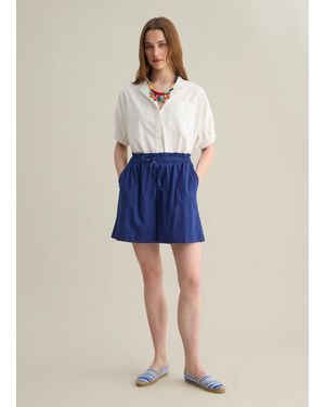 Piombo Camicia Oversize Da Donna - Bianco