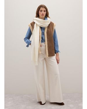 Piombo Pantaloni Wide Leg Bianchi - Neutro