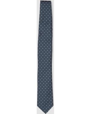 OVS Cravatta A Pois Con Pala Da 7,5 Cm, Uomo, Taglia - Blu