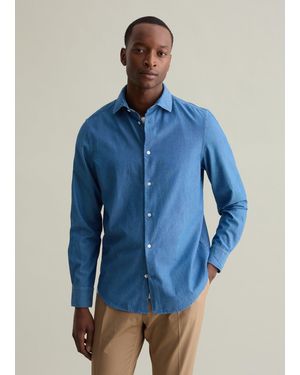 Piombo Camicia Regular Fit - Blu