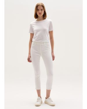 OVS Ovs Jeggings Crop Skinny Fit Con Spacchetti, Donna, Taglia - Bianco