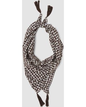 B.ANGEL Foulard Marrone - Bianco