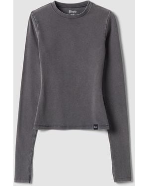 Utopia Perfect Longsleeve Washed, Donna, Taglia - Grigio