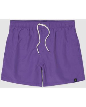 Piombo Boxer Da Mare Con Vita Elasticizzata E Coulisse, Uomo, Taglia - Viola