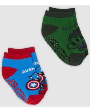 Marvel Bipack Di Calze Antiscivolo - Verde