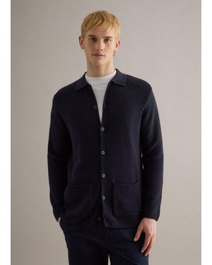 Piombo Contemporary Cardigan - Blu