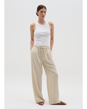OVS Ovs Pantalone Palazzo A Righe - Bianco