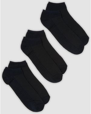 OVS Tripack Di Calze Sportive Alla Caviglia - Nero