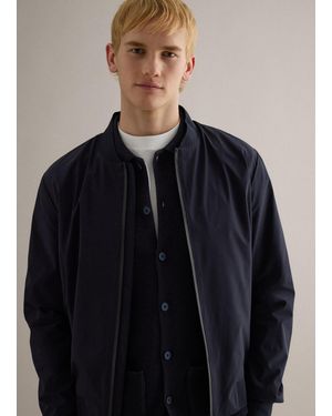 Piombo Tech Bomber Regular Fit Con Zip Intergale, Uomo, Taglia - Blu