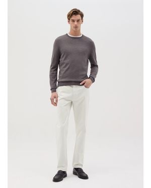 OVS Ovs Pantalone Slim Fit Cinque Tasche, Uomo, Taglia - Bianco