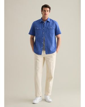 Piombo Camicia Da Uomo - Blu