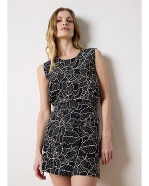 OVS Skort Con Ricamo Floreale, Donna, Taglia - Nero