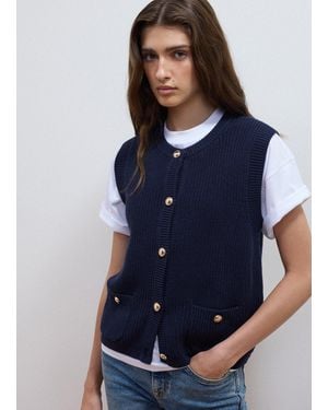 Les Copains Gilet - Blu