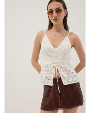 B.ANGEL Mini Gonna Con Paillettes, Donna, Taglia - Marrone