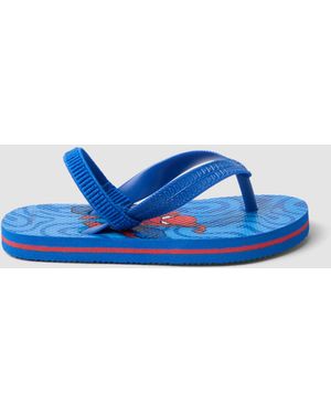 Marvel Ciabatte Infradito Spider- Bambino, Taglia - Blu