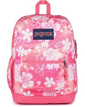 Jansport Zaino Cross Town Plus Fantasia Floreale Uomo, Taglia - Rosa