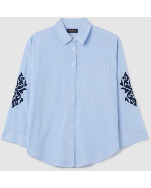 Piombo Camicia Da Donna - Blu