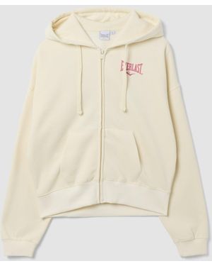 Everlast Felpa Bianca Con Cappuccio - Neutro