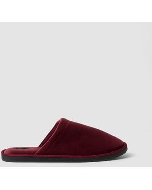 Piombo Pantofole Rosse Da Casa Con Interno Foderato, Uomo, Taglia - Rosso