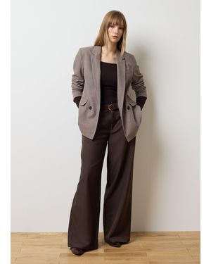 OVS Pantaloni Marroni Wide Leg, Donna, Taglia - Marrone