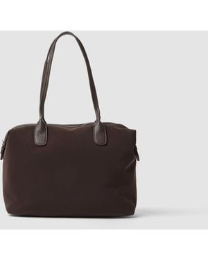 OVS Borsa A Mano Con Doppio Manico E Zip, Donna, Taglia - Bianco