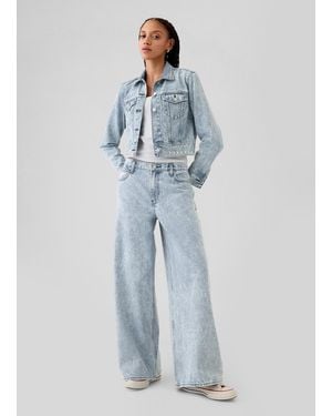 Gap Jeans Baggy Fit Con Borchie, Donna, Taglia - Blu