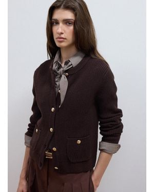 Les Copains Cardigan - Marrone