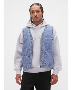 Gap Gilet denim in cotone - Blu