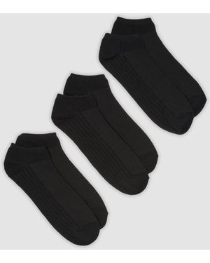 OVS Tripack Di Calze Sportive Nere Alla Caviglia - Nero