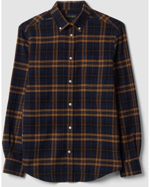Piombo Camicia Flanella A Quadri - Nero